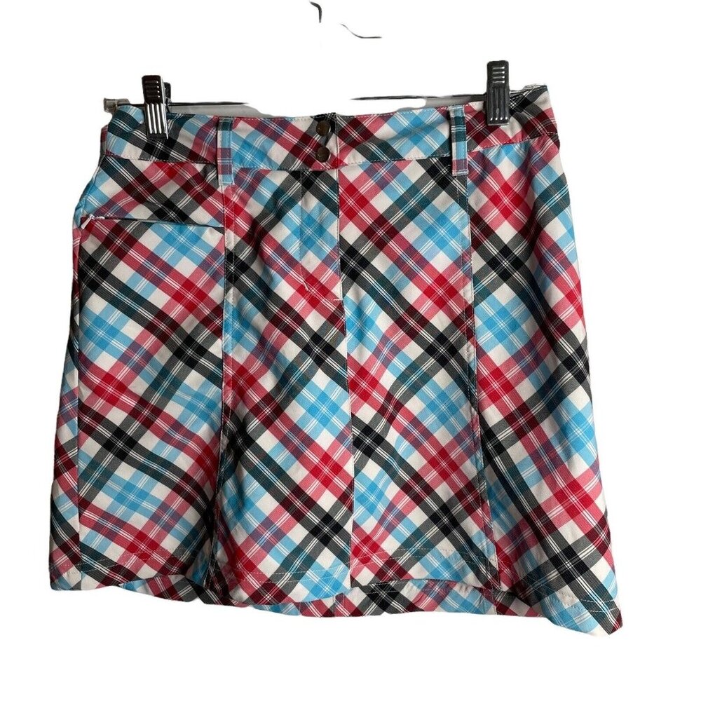 Slazenger Plaid Skort in Red Blue Black